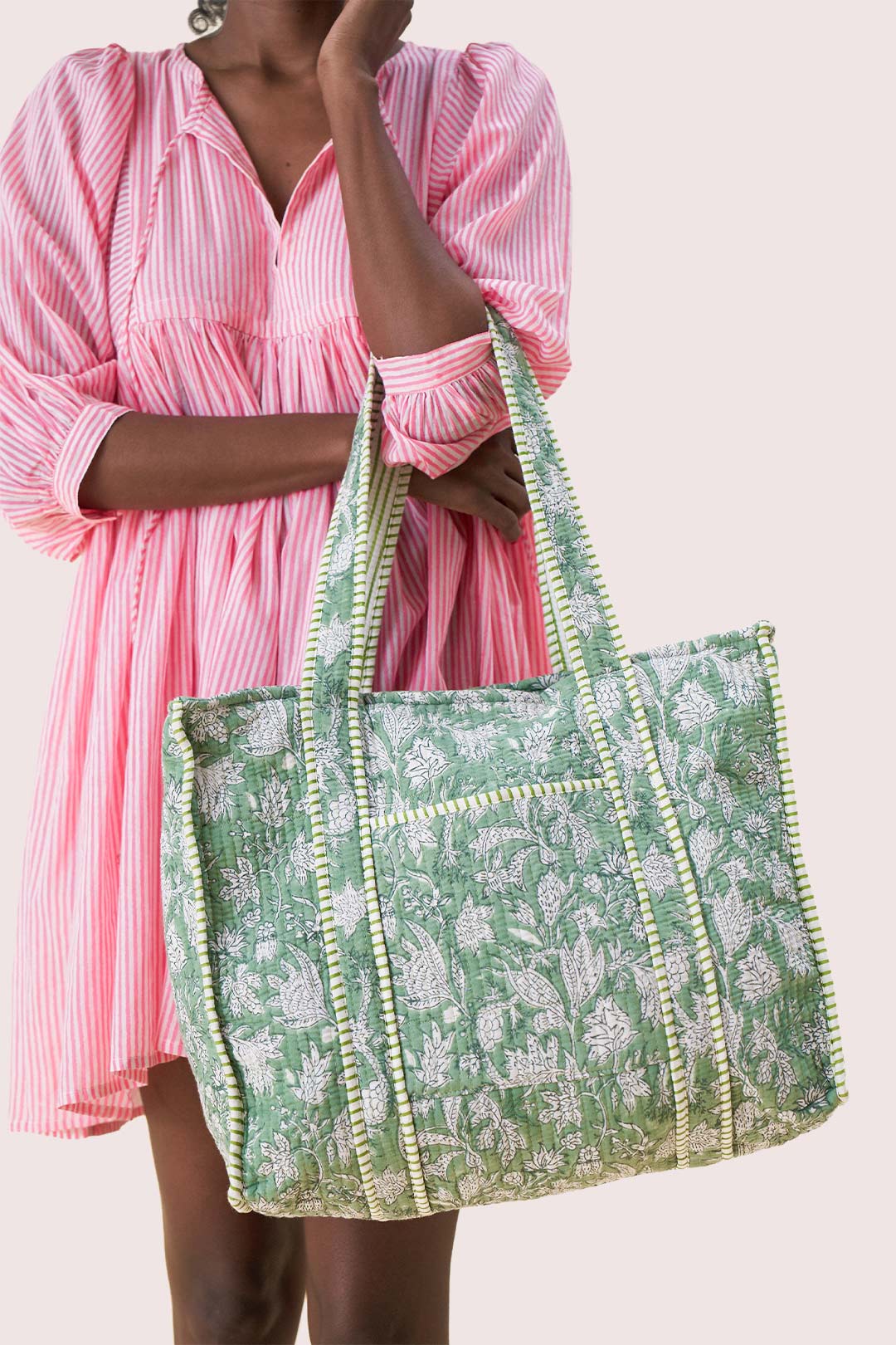 Acacia Floral Motif Tote Bag