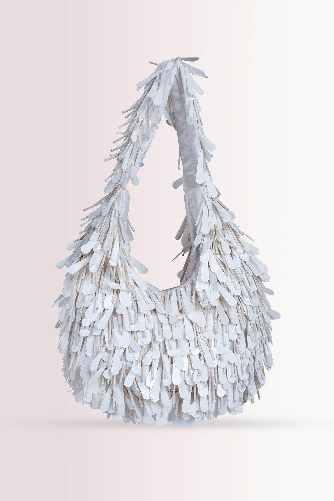 Sophia White Fringe-detail Handbag