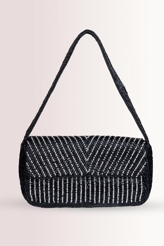 Giselle Black Embellished Handbag