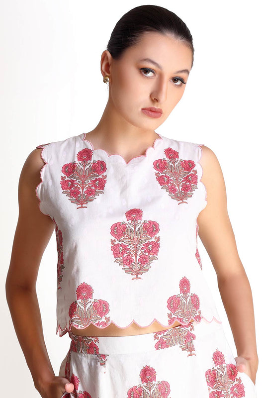 Magnolia - Motif Print Top