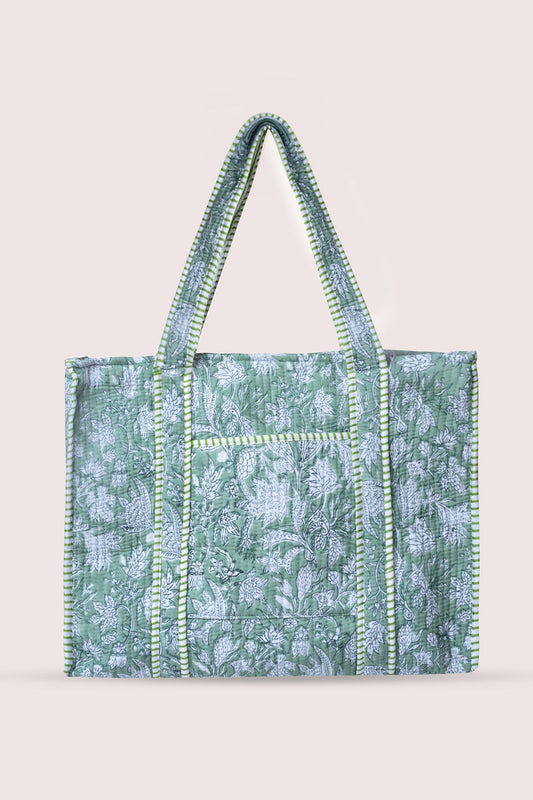 Acacia Floral Motif Tote Bag