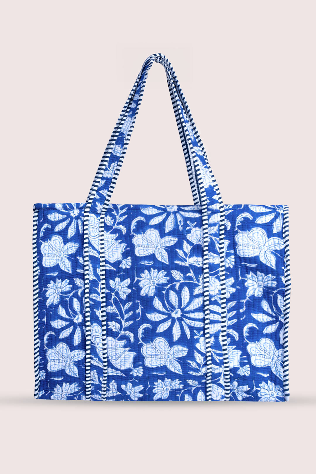 Iris Floral Motif Tote Bag