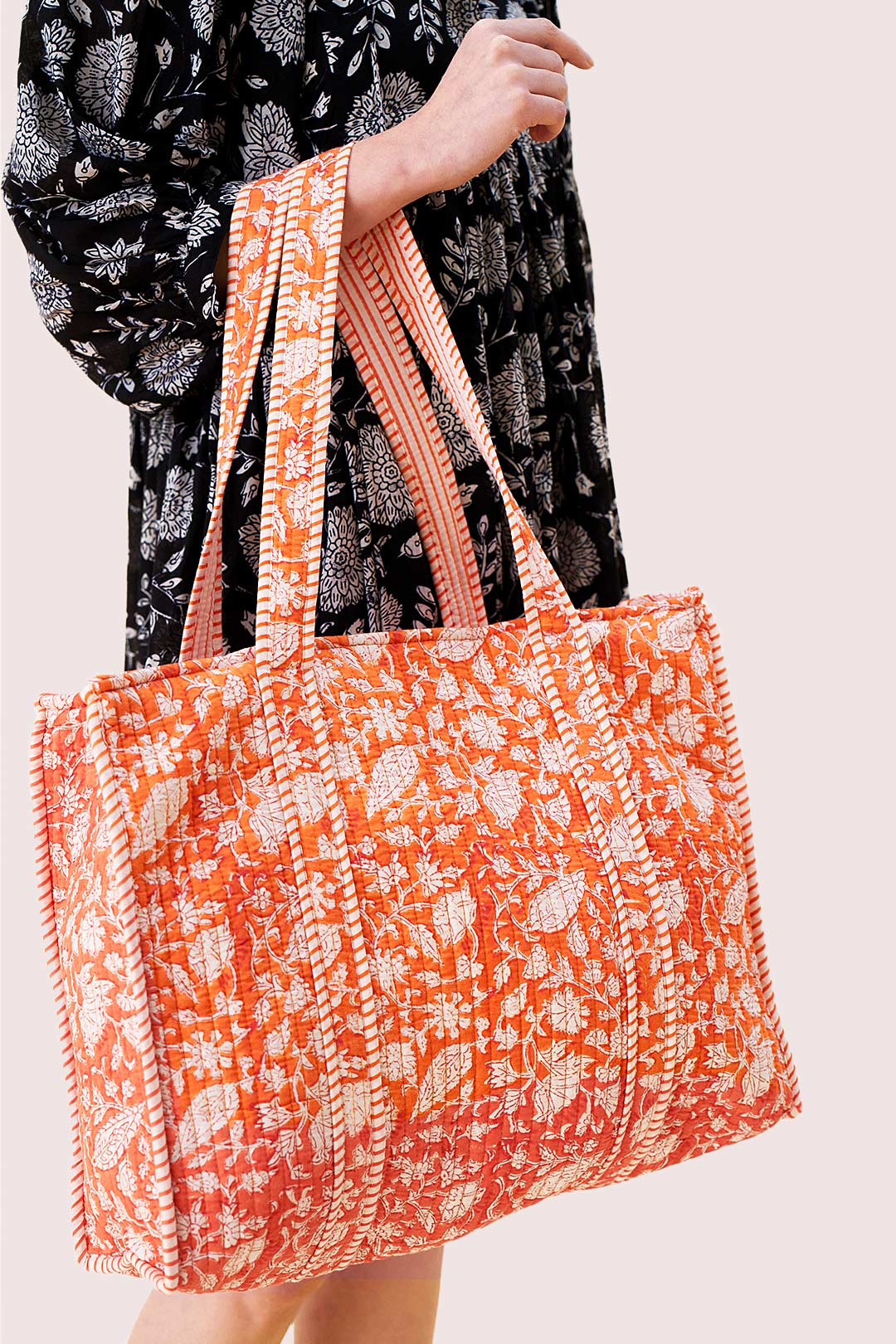 Nerola Floral Motif Tote Bag