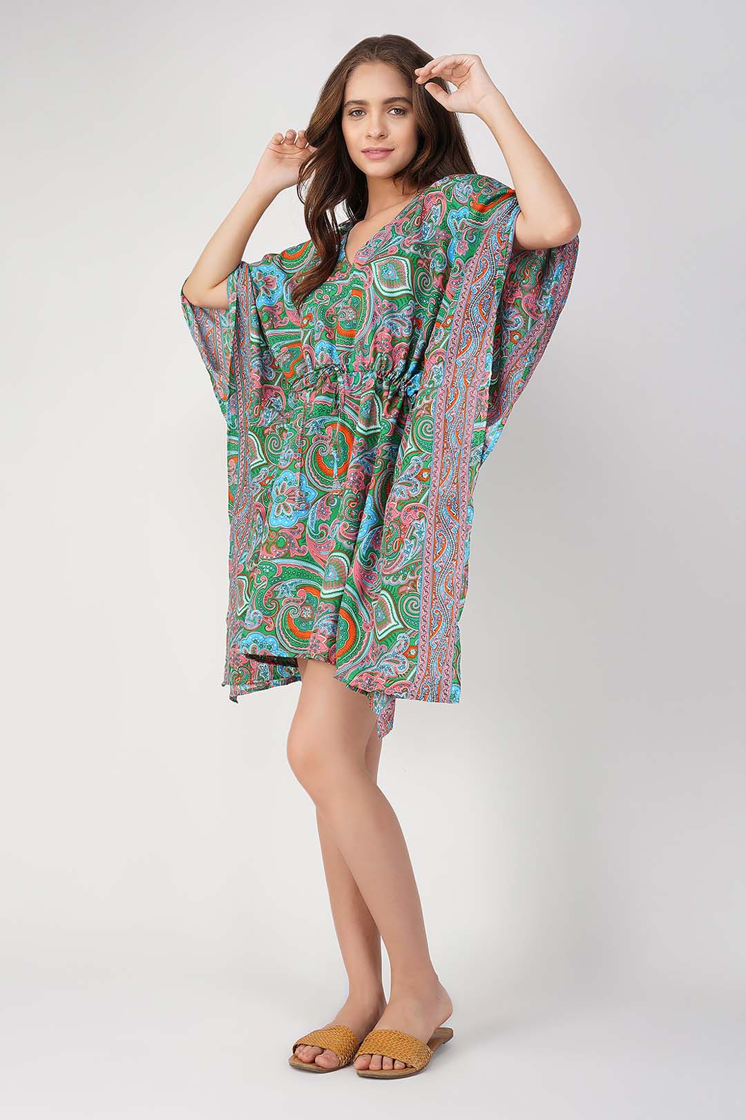 Aluna Paisley Print Kaftan