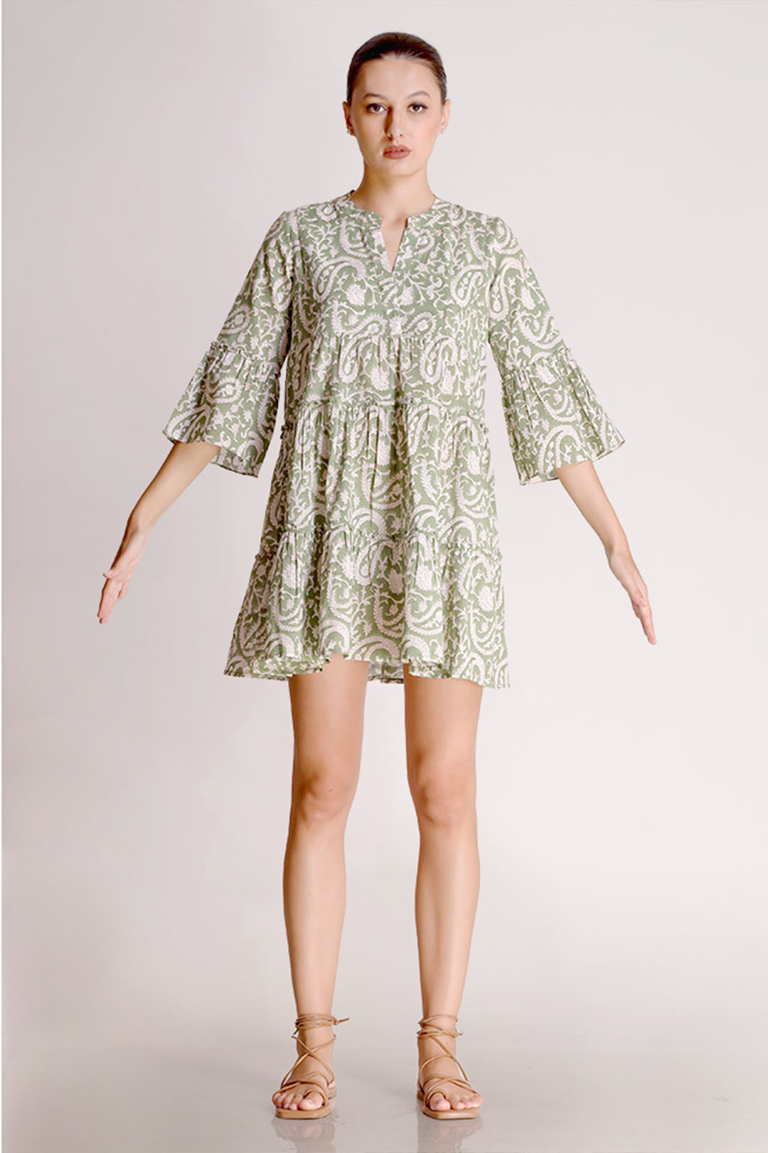 Anysa - Floral Motif Mini Dress