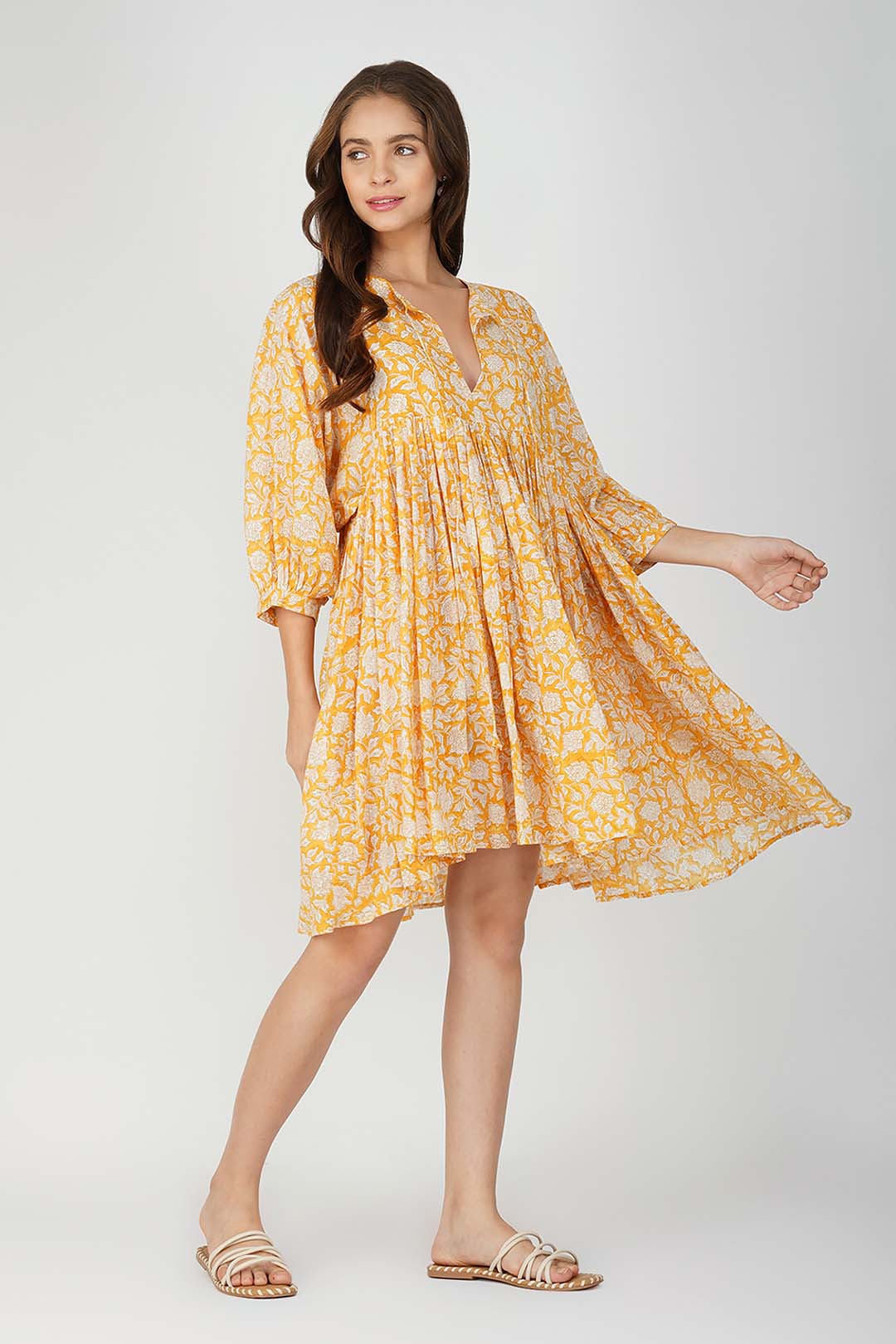 Ava Printed Mini Dress - Mango