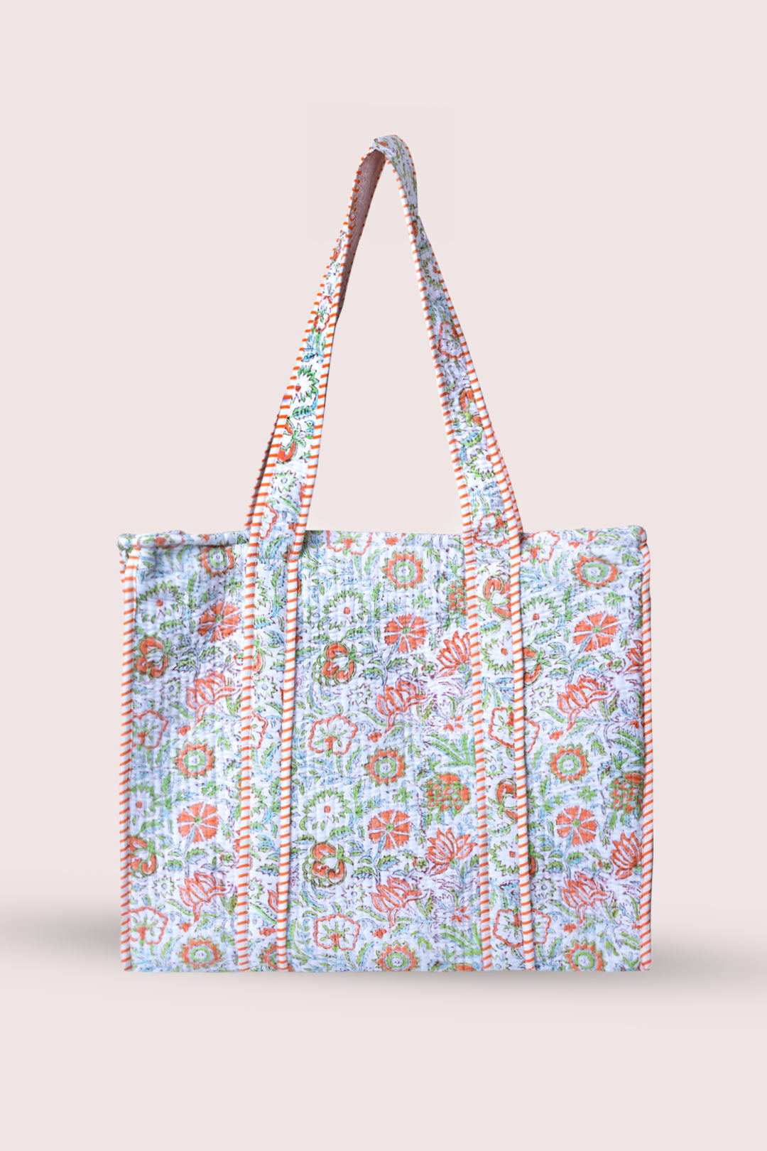 Heather Floral Motif Tote Bag