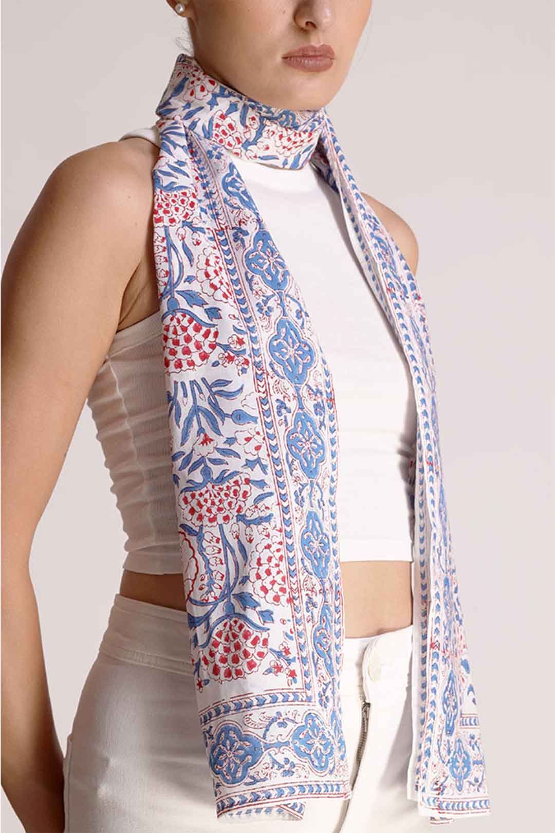 Samara Cotton All-over Floral Scarf