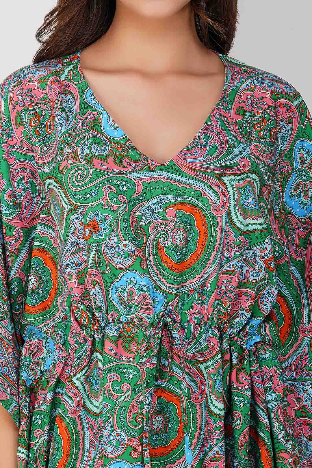 Aluna Paisley Print Kaftan