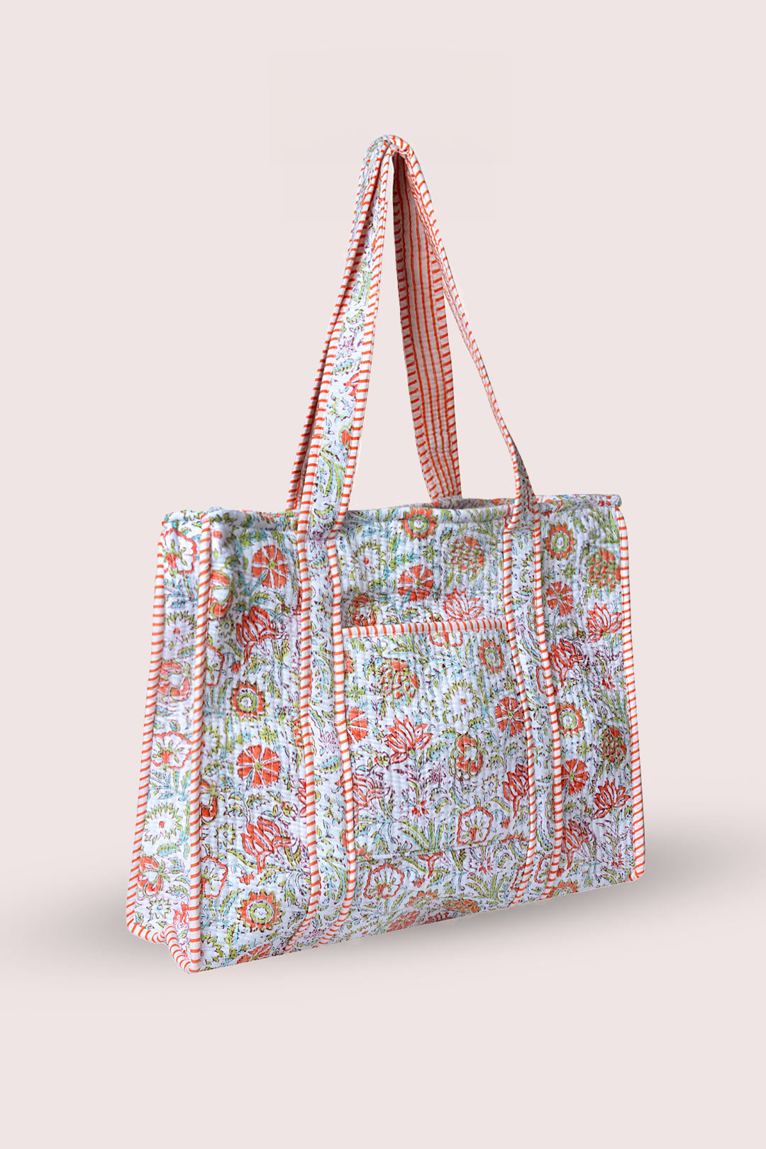 Heather Floral Motif Tote Bag