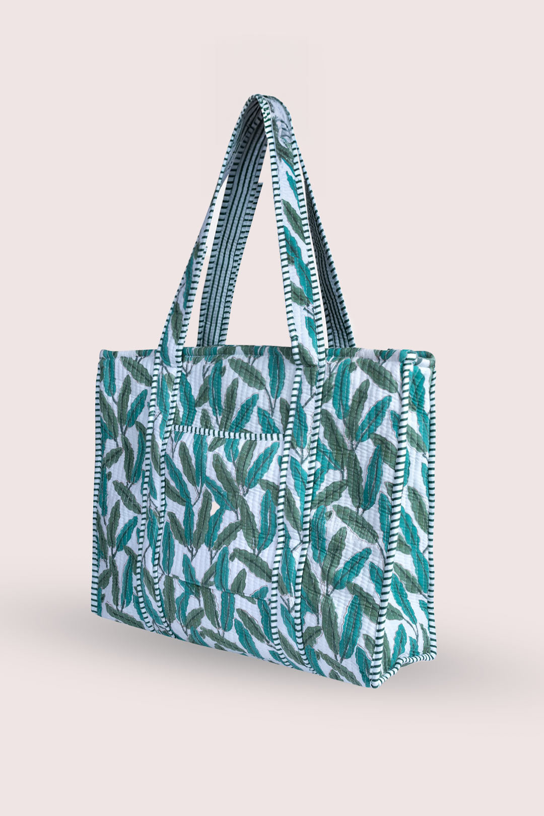 Erina Leaf Motif Tote Bag