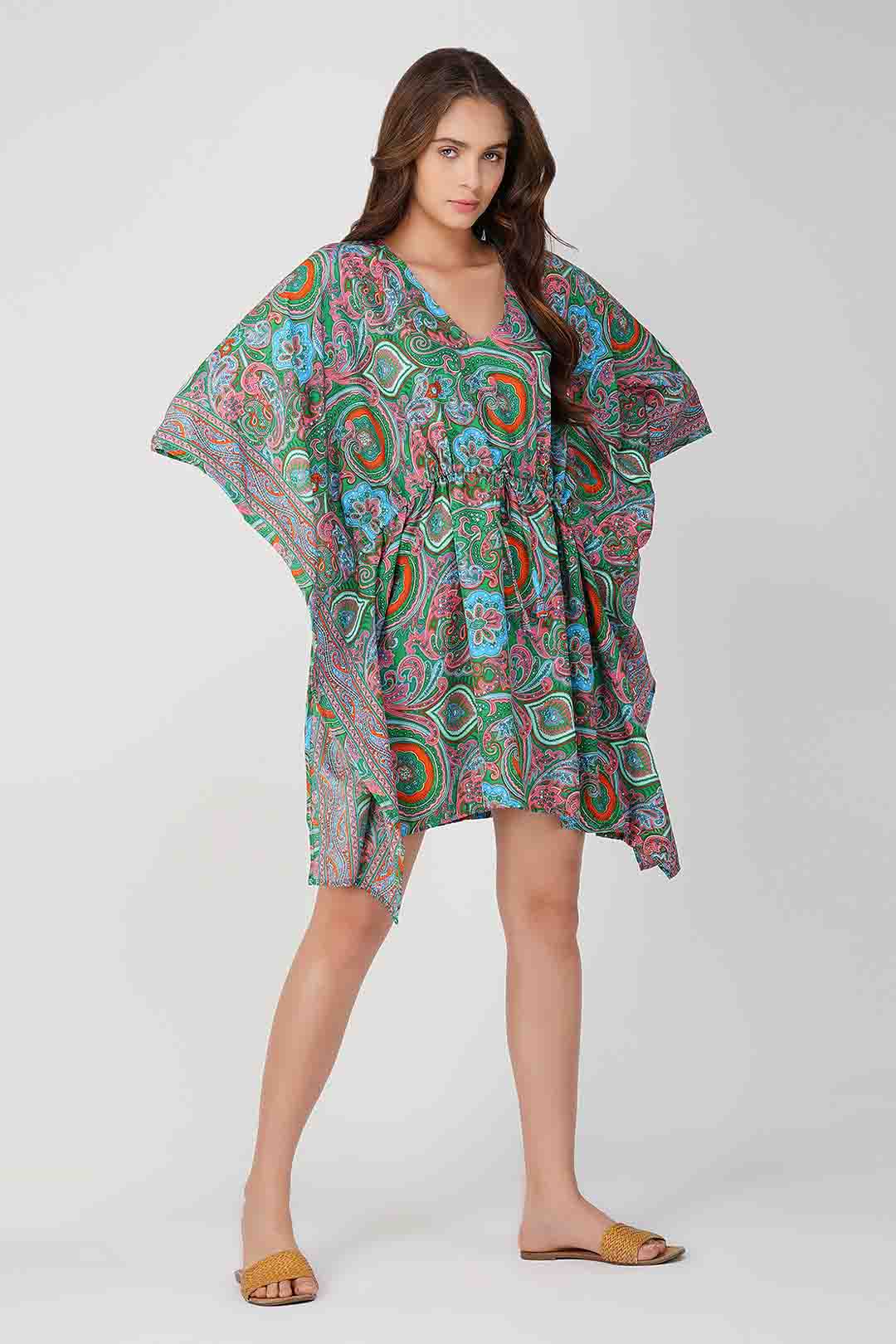 Aluna Paisley Print Kaftan