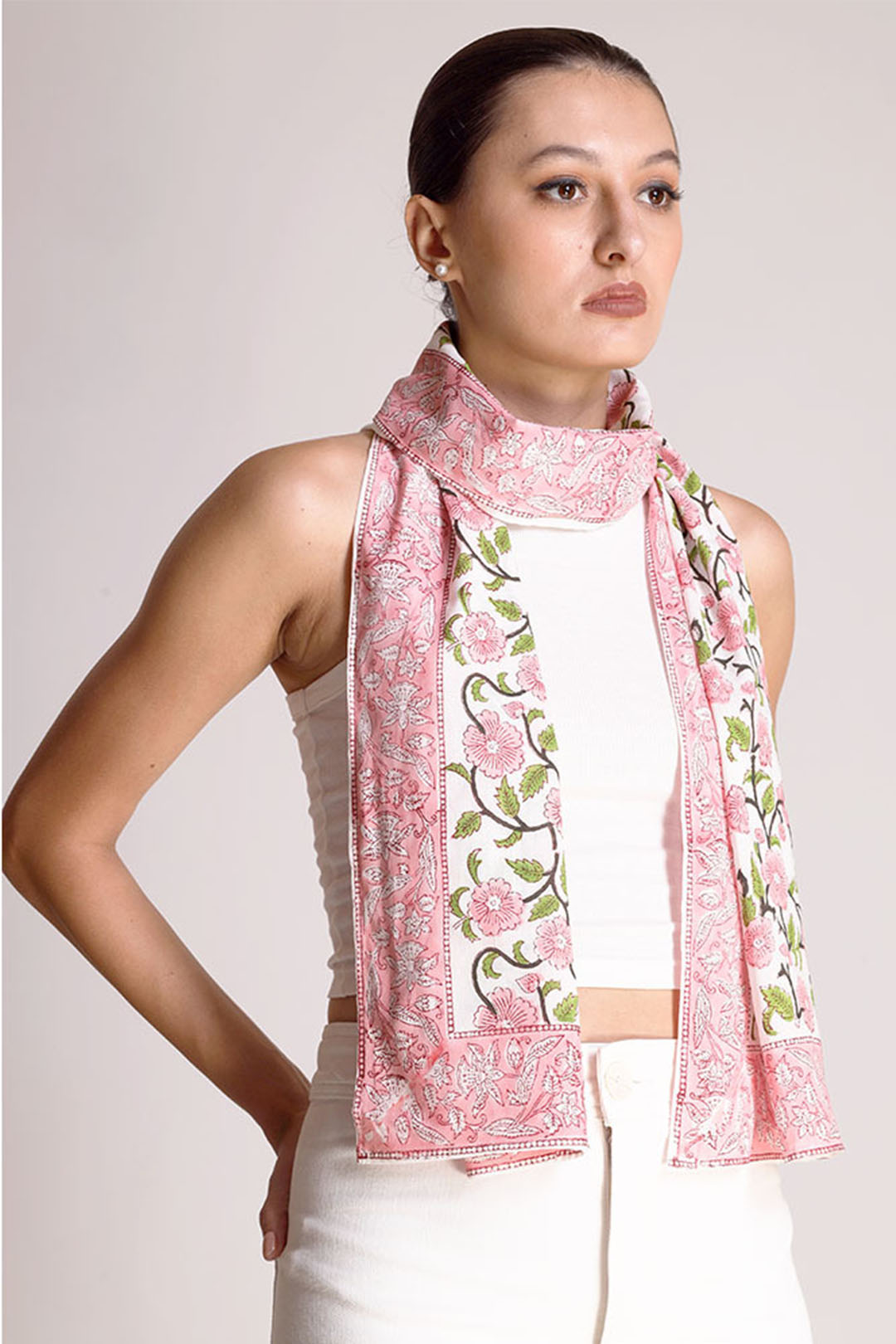 Serena Cotton Paisley Motif Scarf