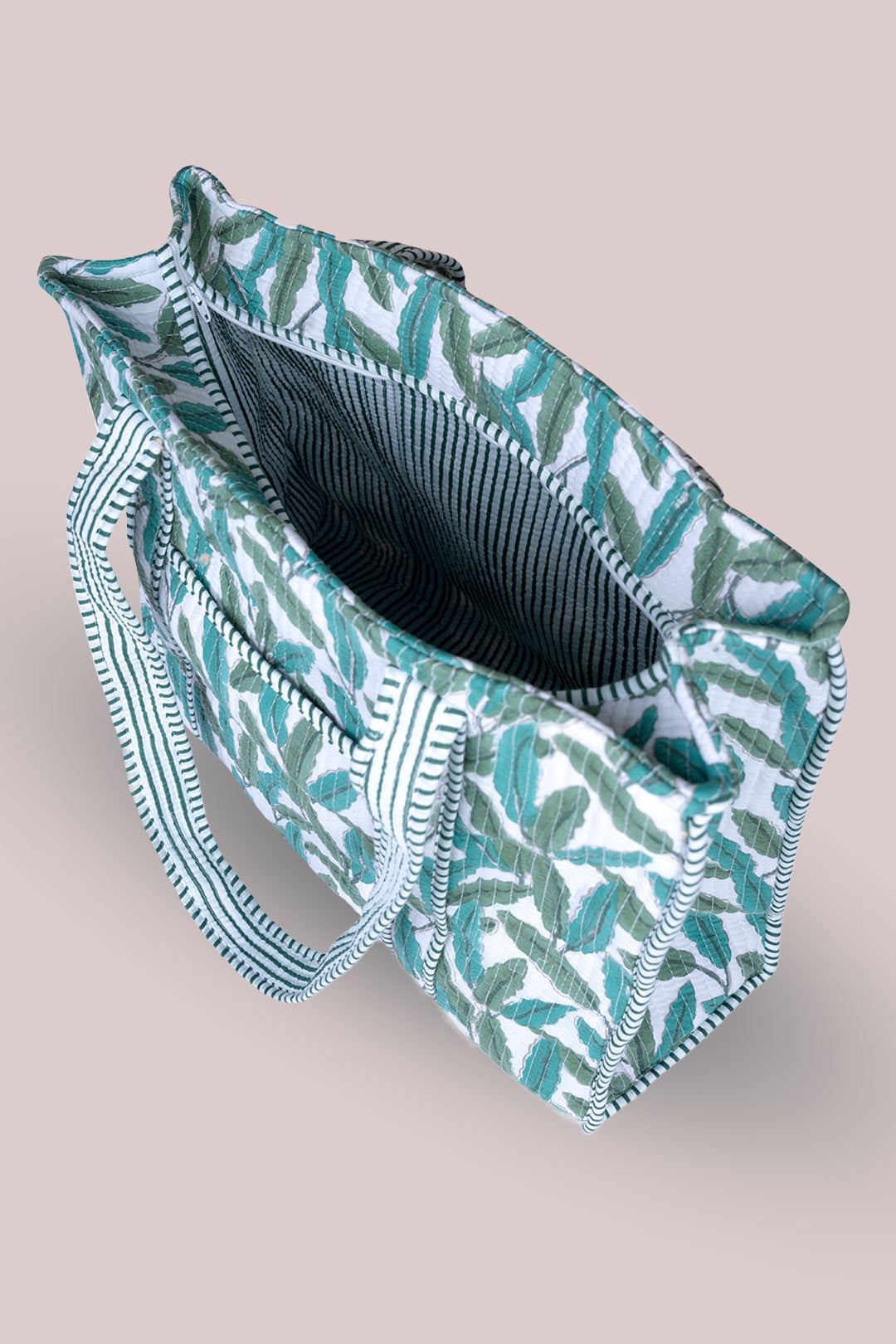 Erina Leaf Motif Tote Bag