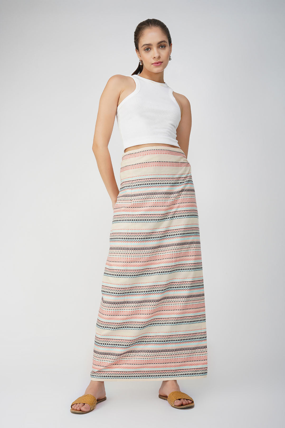 Elley Handwoven Wrap Around Skirt