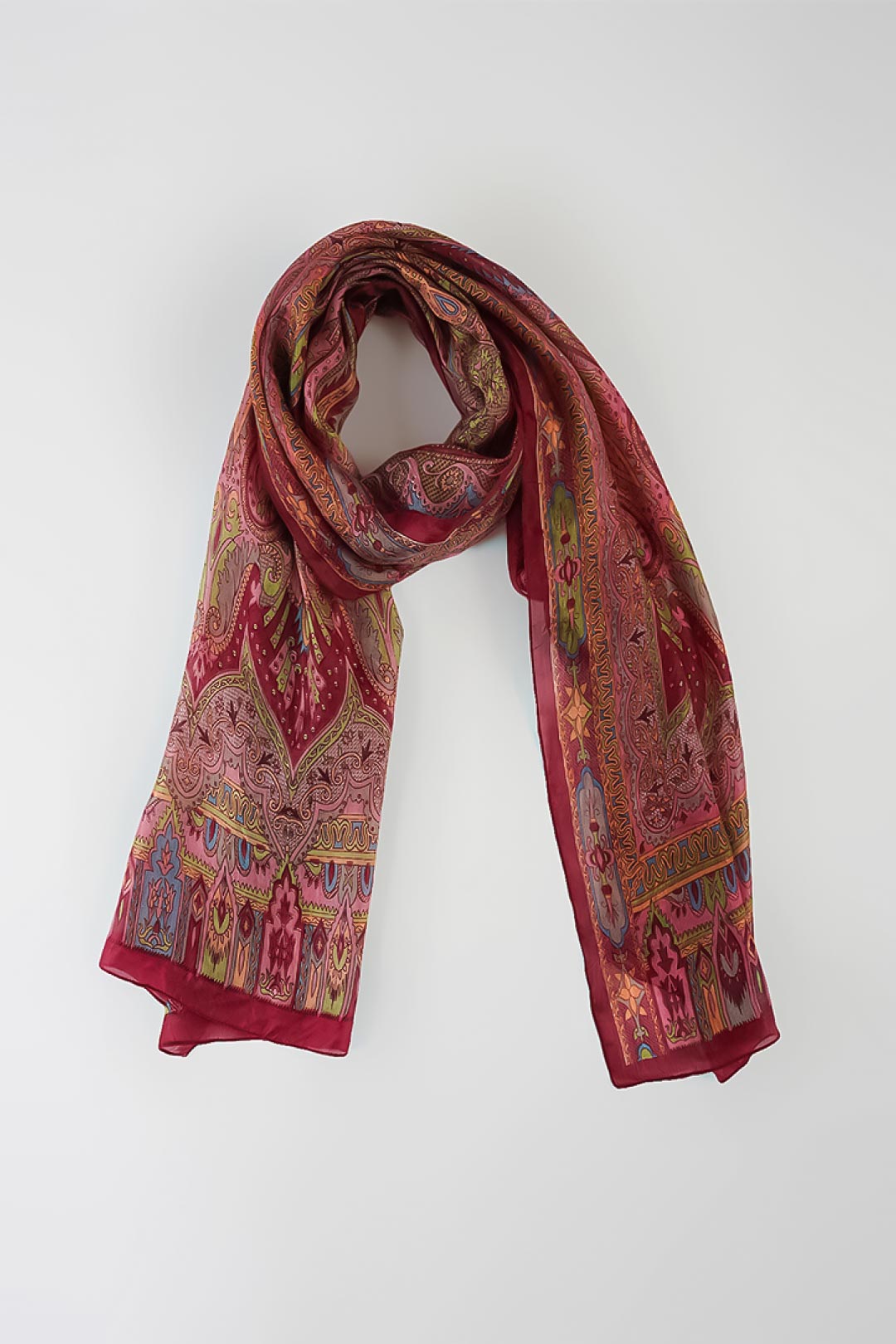 Adora Pure Silk Paisley Print Stole