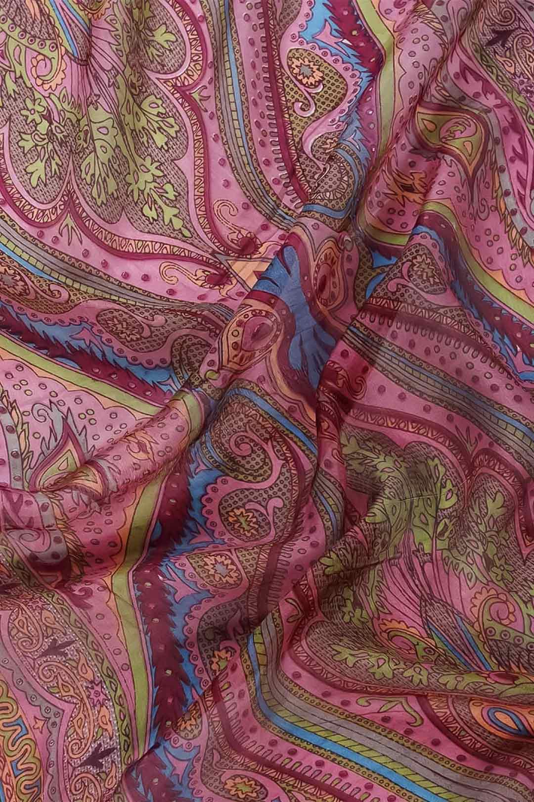 Adora Pure Silk Paisley Print Stole