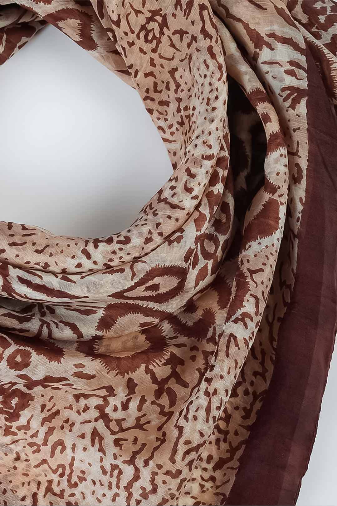 Alecia Pure Silk Animal Print Stole