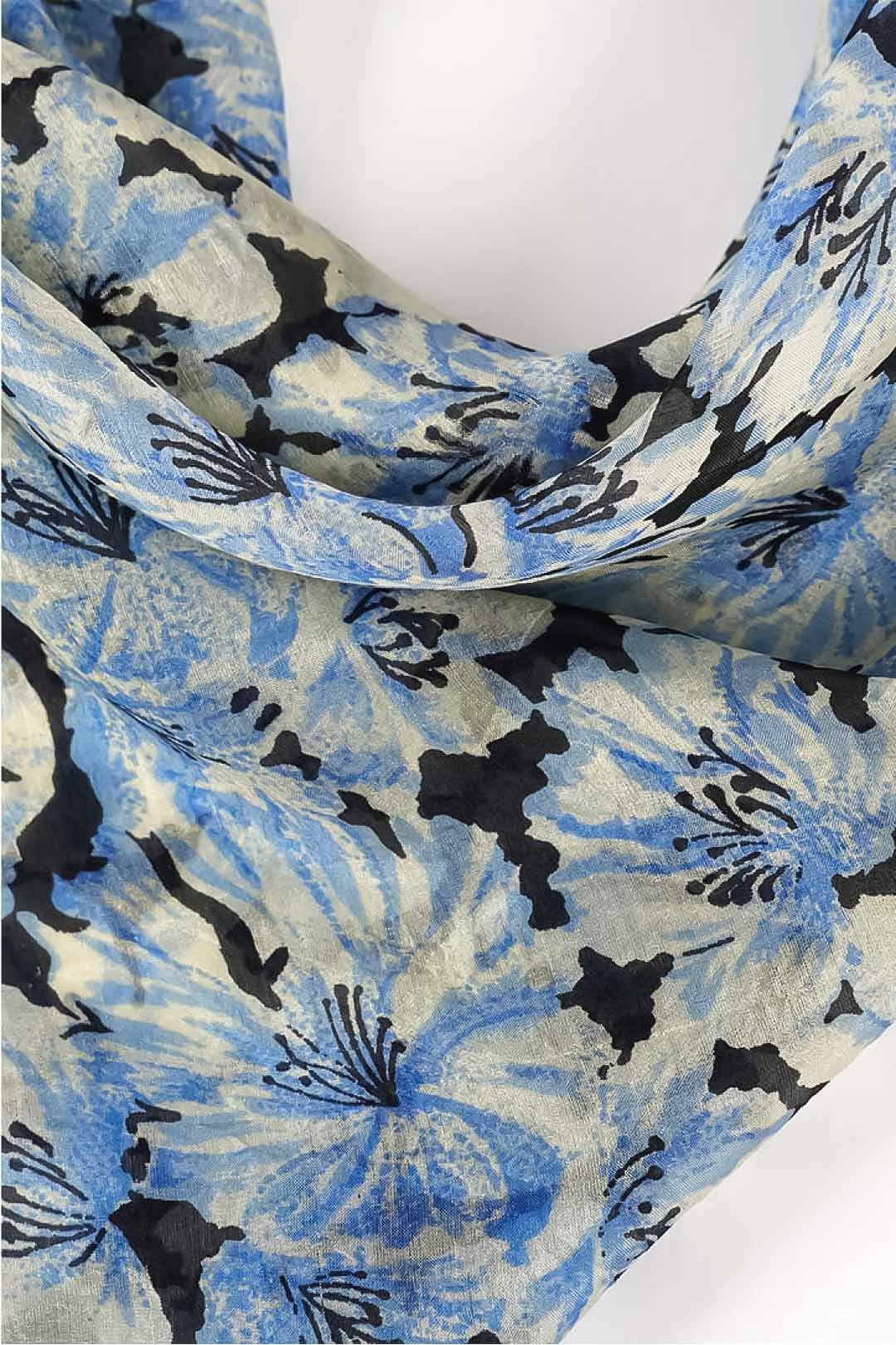 Alisha Pure Silk Floral Print Stole