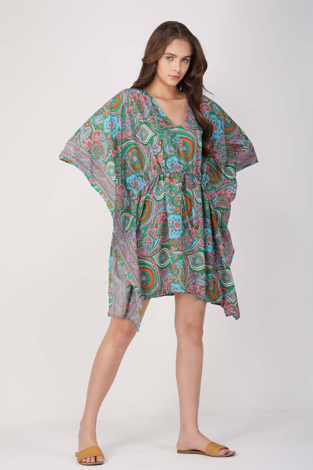 Aluna Paisley Print Kaftan