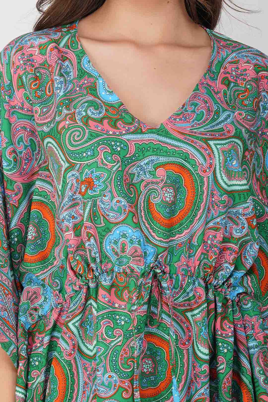 Aluna Paisley Print Kaftan