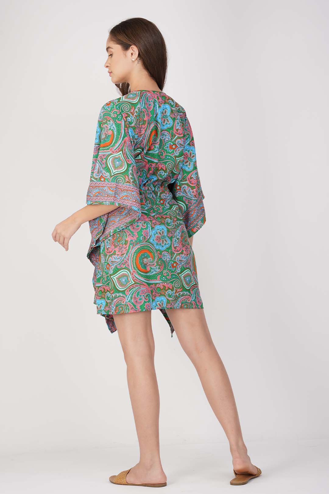 Aluna Paisley Print Kaftan