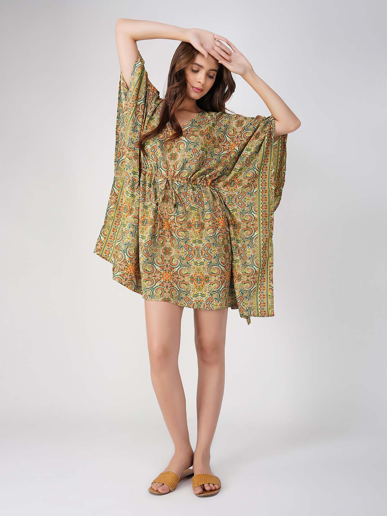 Avena Paisley Print kaftan