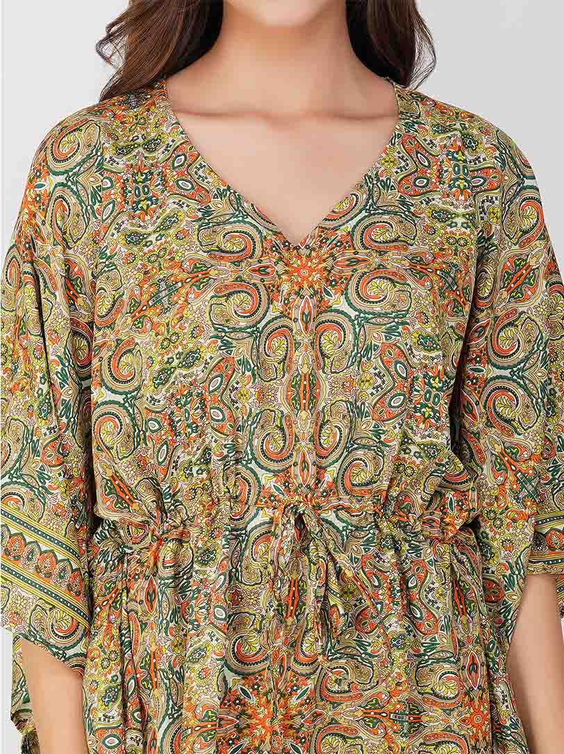 Avena Paisley Print kaftan