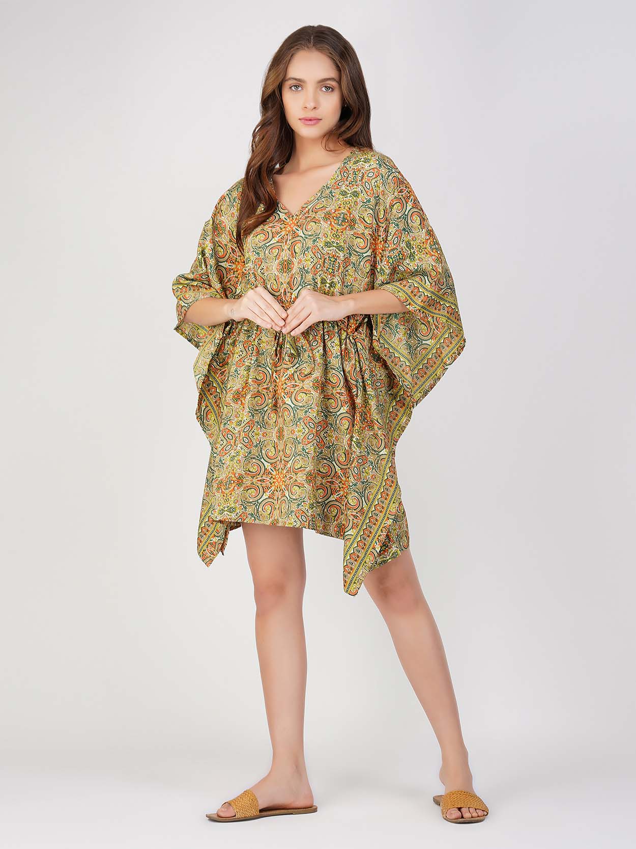 Avena Paisley Print kaftan