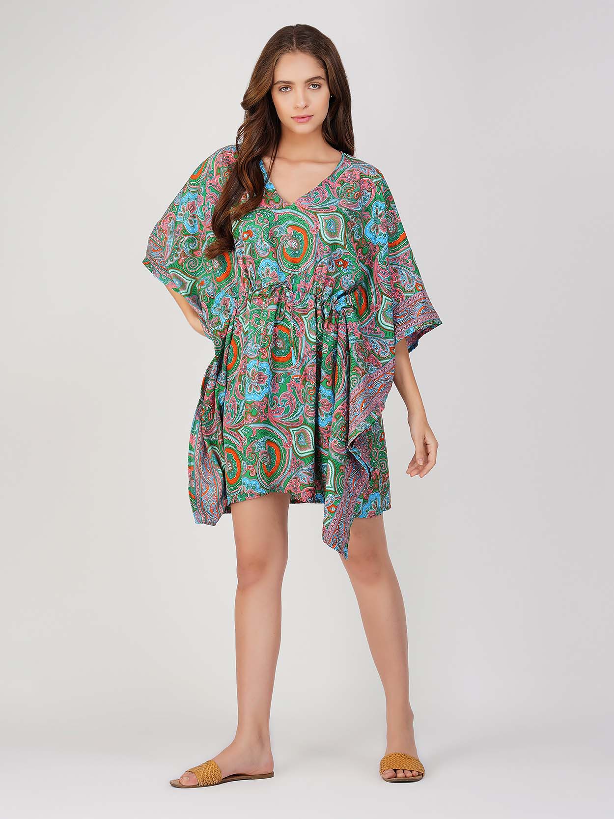 Aluna Paisley Print Kaftan