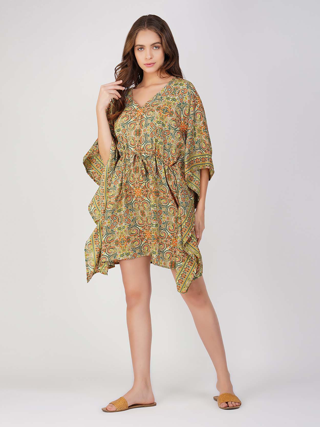 Avena Paisley Print kaftan