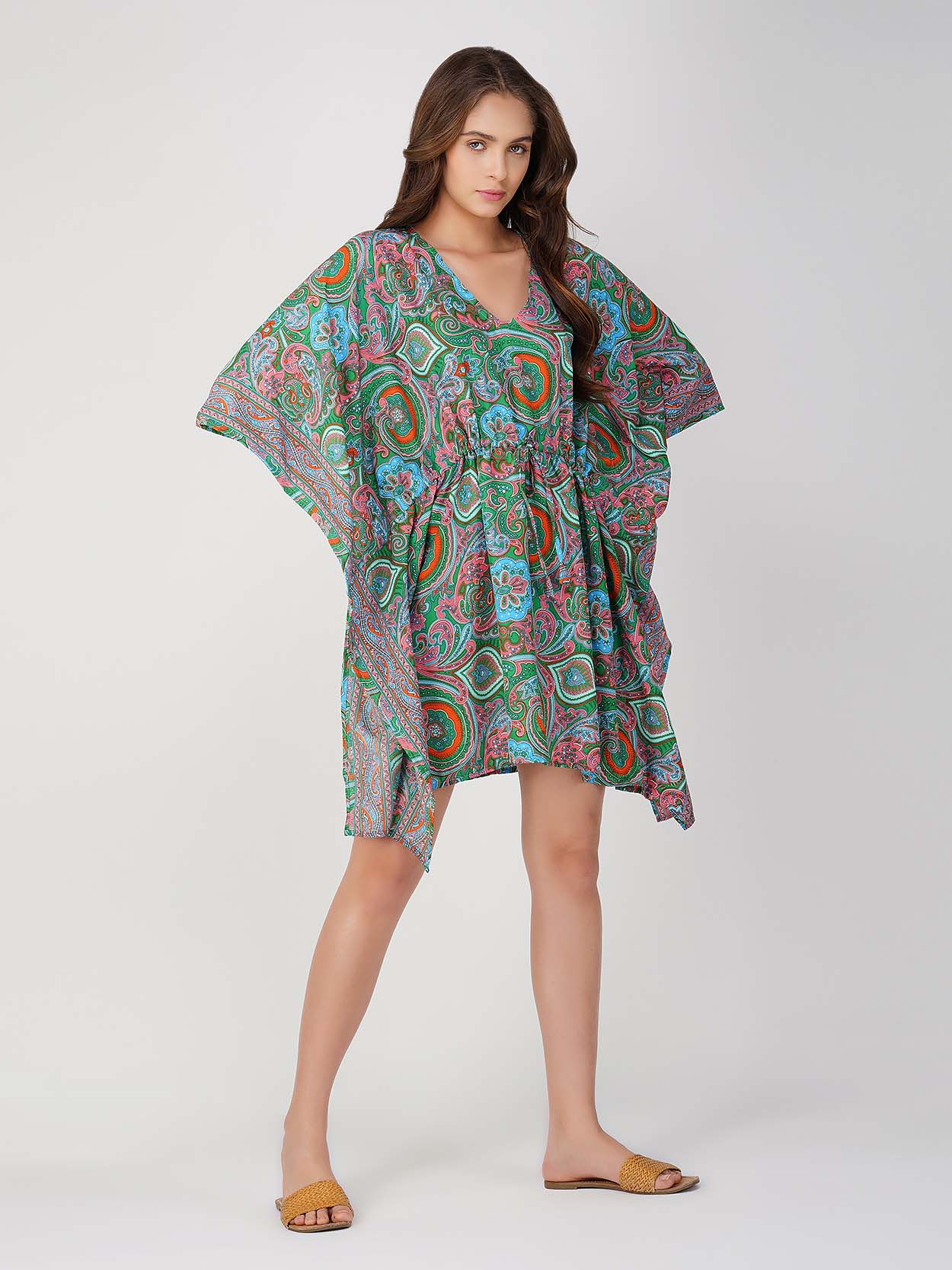 Aluna Paisley Print Kaftan