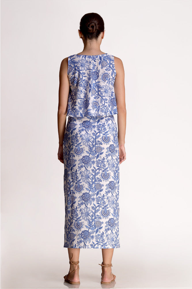 Floriana - Porcelain Print Skirt