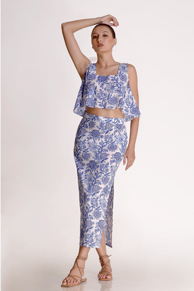 Floriana - Porcelain Print Skirt