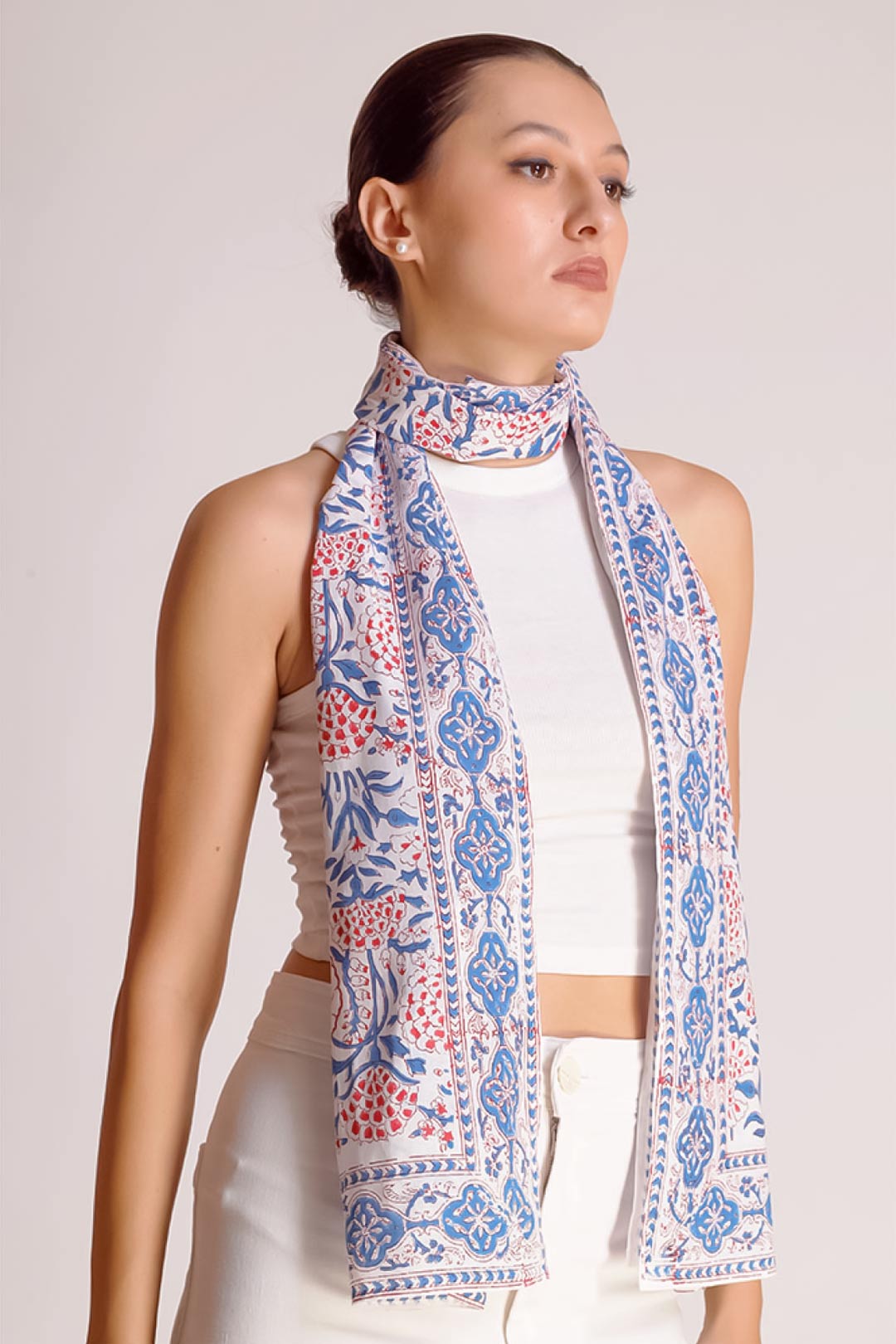 Samara Cotton All-over Floral Scarf