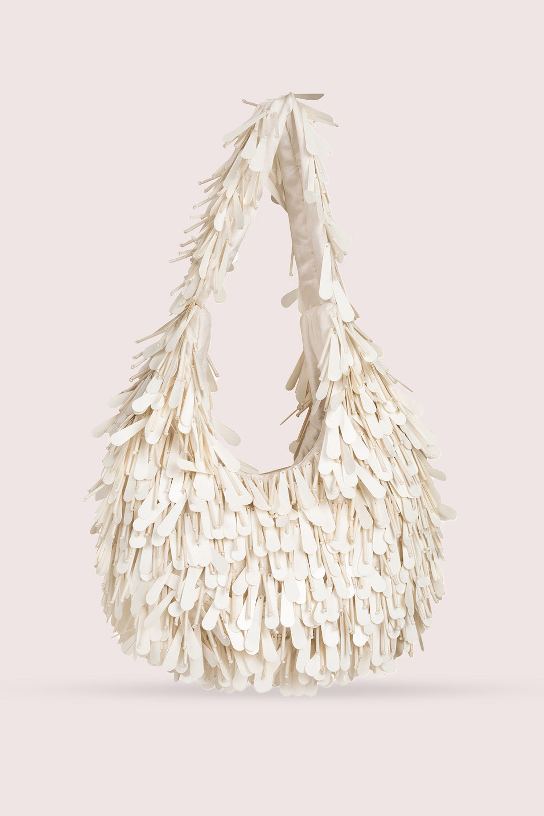 Sophia White Fringe-detail Handbag