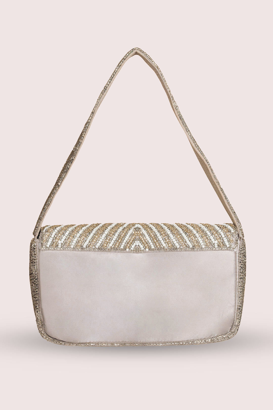 Luna Silver Embellished Handbag