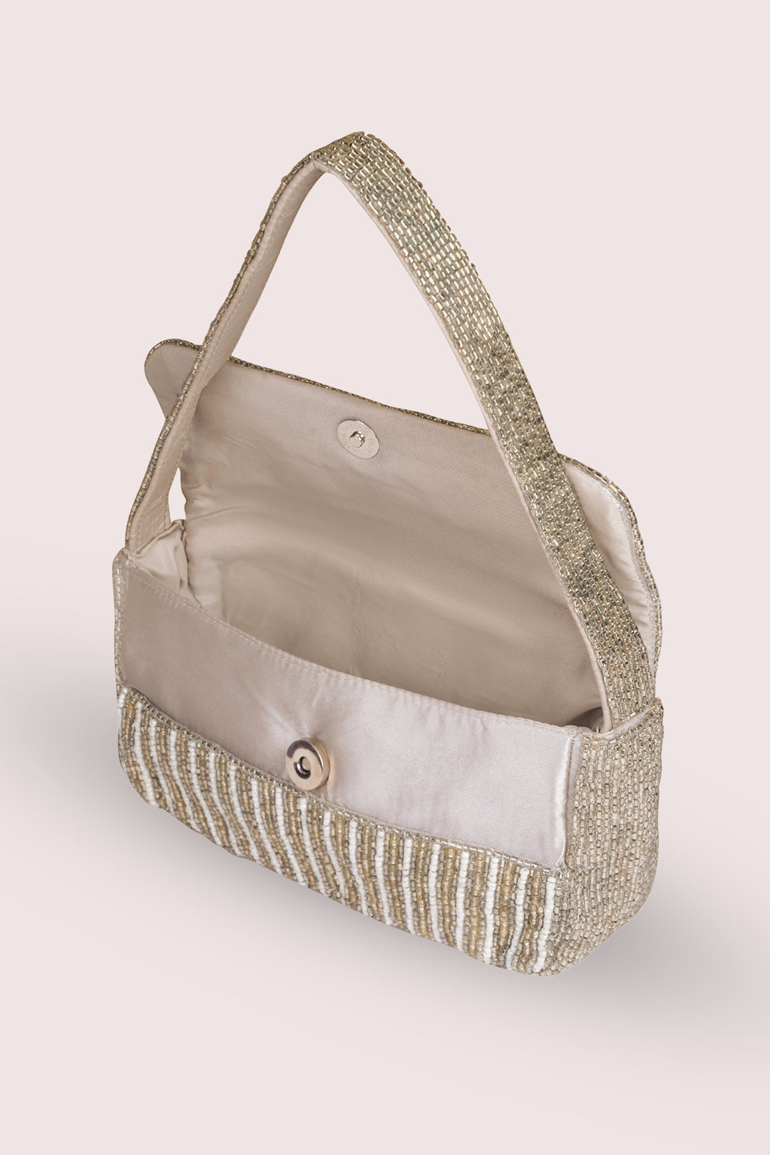 Luna Silver Embellished Handbag