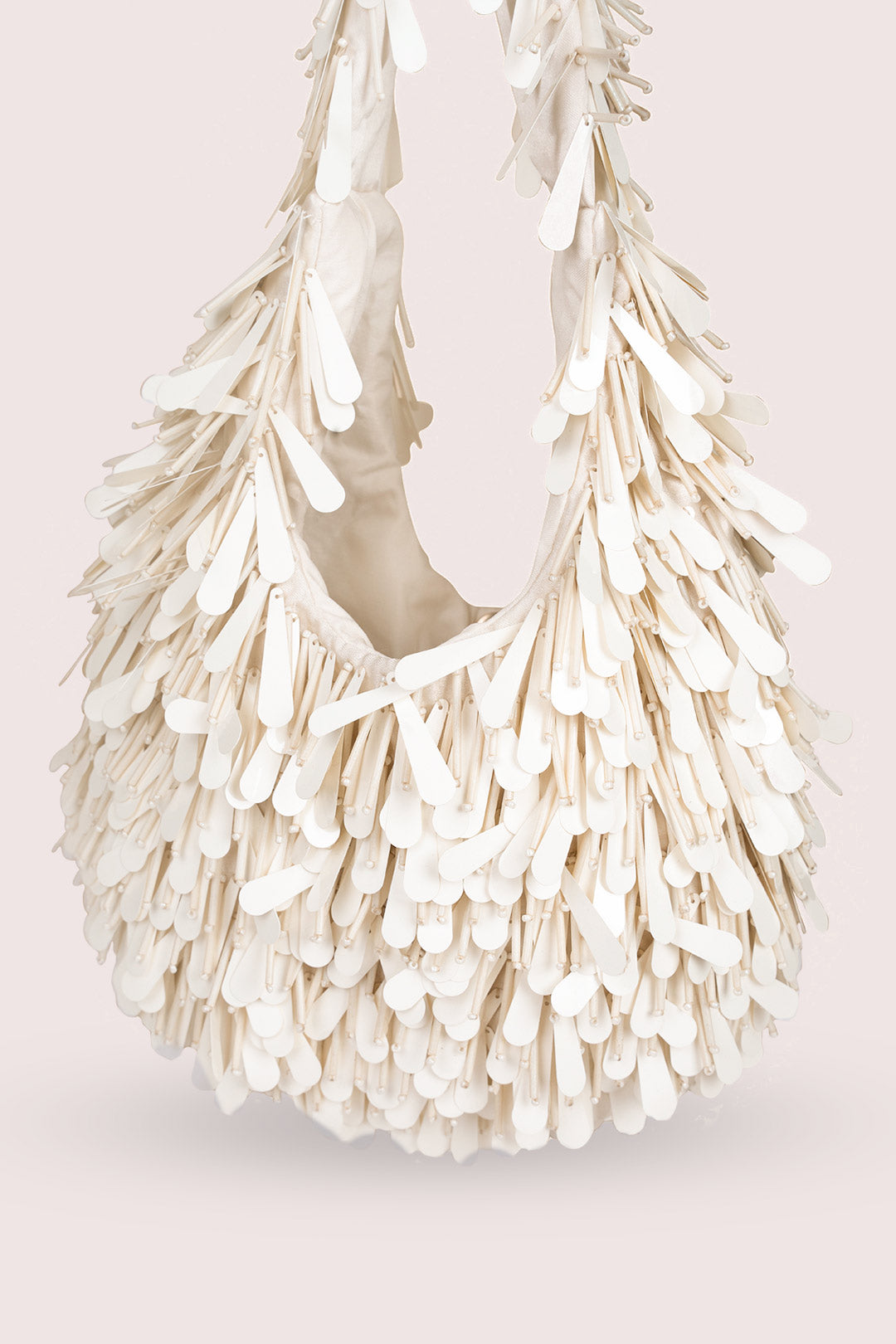 Sophia White Fringe-detail Handbag